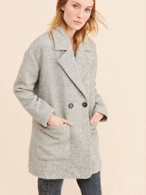 EUC/Flawless! AVEC LES FILLES Earl Grey Wool Coat Gray Size XL